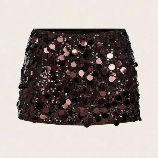 SHEIN Women's Black and Brown Skirt