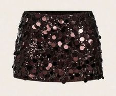 SHEIN Women's Black and Brown Skirt