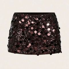SHEIN Women's Black and Brown Skirt
