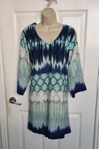 New with Tags J'Aime Lavie Paris Shift Aqua Dress size 14