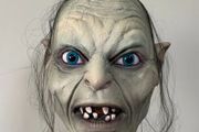 Gollum latex mask from lord of the rings for Halloween party.