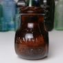 62 - Vintage 4oz Bovril Dark Brown Glass Embossed Letters Jar Image 2