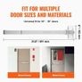 Push Bar Door Locks, Stainless Steel Panic Bars for Exit Doors, with Exterior Lever and 3 Keys, Push Bar Panic Exit Device Door Hardware for Metal Wood Door, for Left and Right Handed Doors Image 3