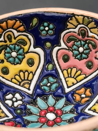Bowls - Set of 2 Minakari Ceramic Footed Bowl Hand Painted Decorative