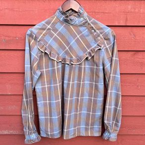 Vintage Plaid Blouse