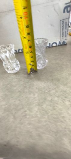 Pair Of 1950s Cut Glass Vintage Posy Vase/Vintage Toothpick Holder