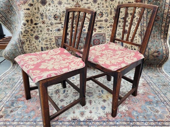 Pair of antique oak chairs circa 1800