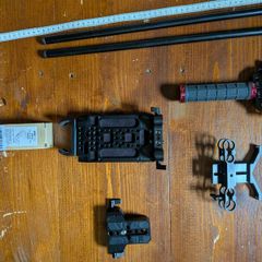 SmallRig 15mm DSLR Shoulder Rig Parts Bundle (45cm Rods, Baseplate, Lens Support, Grip)