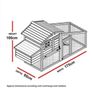 Chicken Coop Hen House Poultry Ark Home Nest Run Coup With Integra Image 4