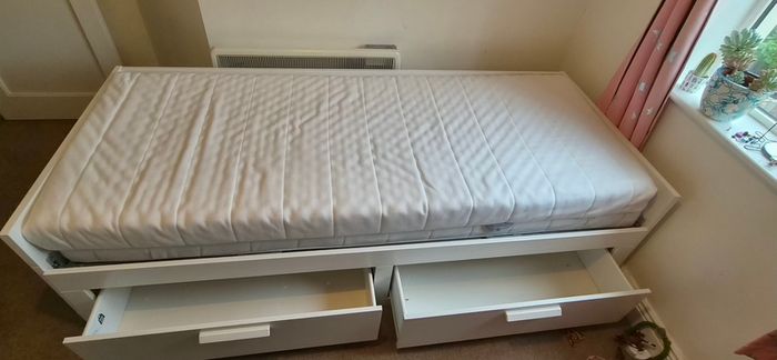 FREE IKEA BRIMNES Day Bed with 2 Mattresses, Excellent Condition