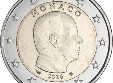 Monaco 2 Euro Regular National Coin 2024. Uncirculated.