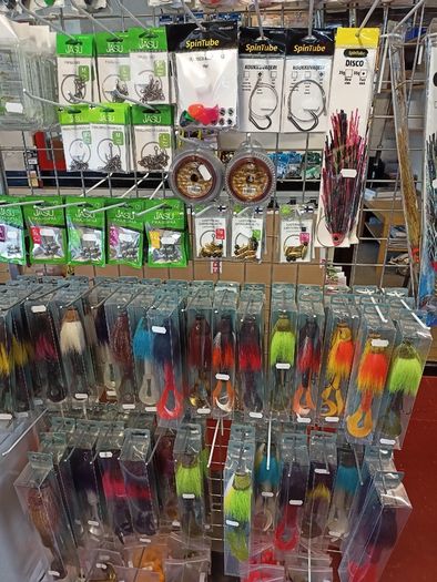 Fishing bait rods lines reels waders lures feeds jackets rod holders and other fishing gear