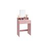 Dressing Table with Mirror and 2 Drawers Pastel Pink Image 2