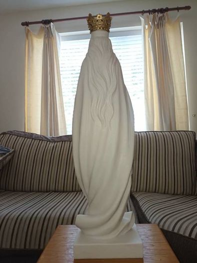 large 24 inch statue of our lady of knock suitable for indoor and oitdoor use.made of fibreglass