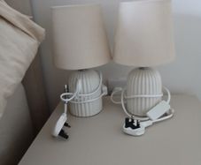 bedside lamps x2