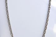 Vintage heavy, long Squared Link Sterling Silver 925 Chain length 28" - 18,7g