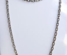Vintage heavy, long Squared Link Sterling Silver 925 Chain length 28" - 18,7g