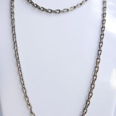 Vintage heavy, long Squared Link Sterling Silver 925 Chain length 28" - 18,7g