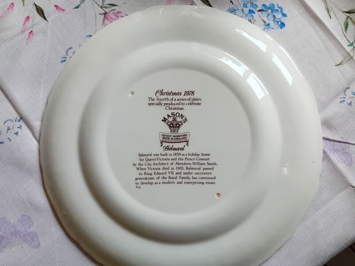 Masons Christmas Plate 1978