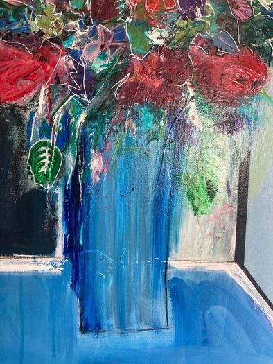 Large Original Floral Painting Original Art Contemporary Art Modern Irish abstract art