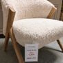 Ex Display Cream Fabric Armchair Image 2