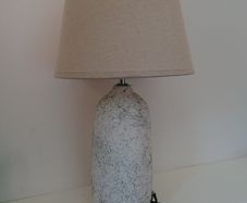 Ceramic Table Lamp with Fabric Tapered Shade