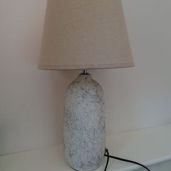 Ceramic Table Lamp with Fabric Tapered Shade