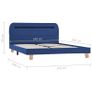 Bed Frame with LED Blue Fabric 135x190 cm Image 8