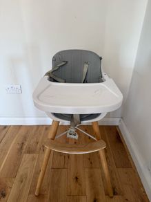 Wooden Baby High Chair with Removable Tray