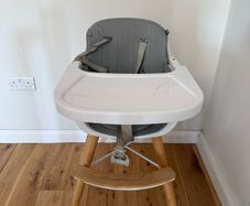 Wooden Baby High Chair with Removable Tray
