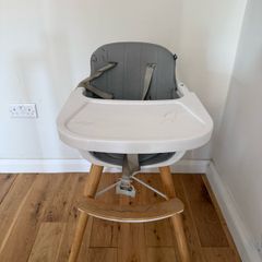 Wooden Baby High Chair with Removable Tray