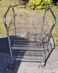 Heavy Duty Metro Wire Shelf Utility Rolling Cart / Shelved Trolley