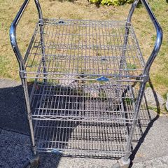 Heavy Duty Metro Wire Shelf Utility Rolling Cart / Shelved Trolley