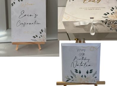 Personalised Occasion Welcome Gift Set (Box, Welcome Sign & Card)