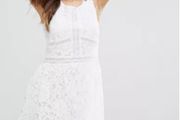 QED London white lace dress 12 NEW