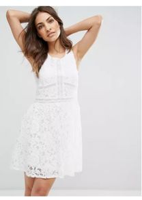 QED London white lace dress 12 NEW