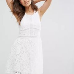 QED London white lace dress 12 NEW