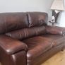 2 seater brown leather sofa Image 3