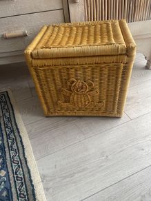 Vintage Wicker Baby Storage