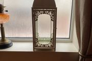Lantern off-white metal frame