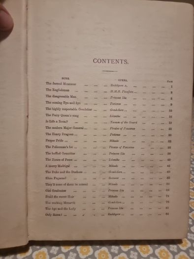 Songs of Two Savoyards W.S Gilbert words & illustrations Arthur Sullivan Book