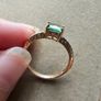 9ct Gold Ring With Green Stone Image 3