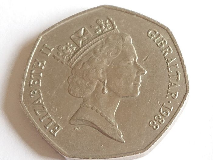 1988 Gibraltar 50 pence Coin - AA