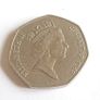 1988 Gibraltar 50 pence Coin - AA Image 2