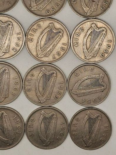Ireland Cu-Ni 1951-1968 Mixed Date 16 Florin All in Great Condition