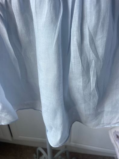 top zara light blue off shoulder top medium