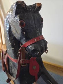 Vintage Roebuck Wooden Rocking Horse