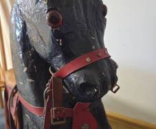 Vintage Roebuck Wooden Rocking Horse