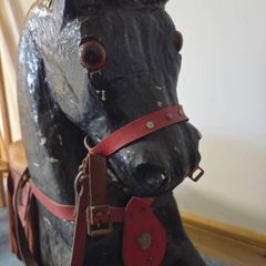 Vintage Roebuck Wooden Rocking Horse