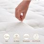 4FT Small Double Mattress, 10.2 INCH Medium Firm Memory Foam Pocket Sprung Hybrid Mattress Orthopedic Image 8